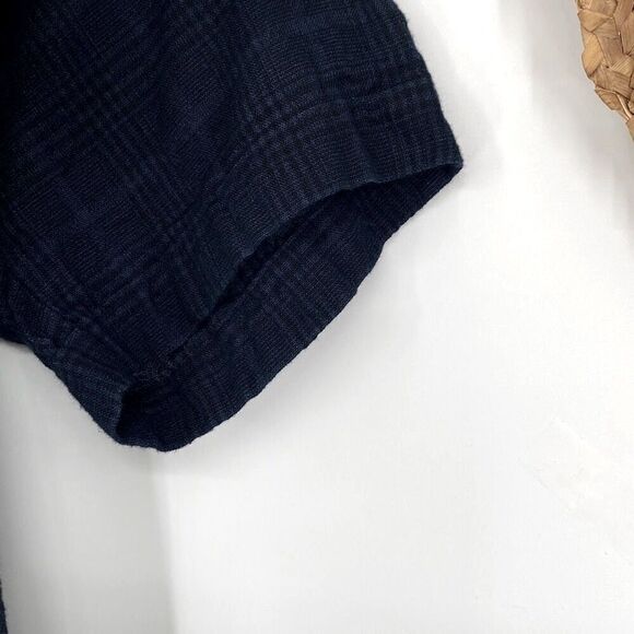 CMMN SWDN Blue Plaid Short Sleeve Shirt Collared Cotton Pullover Lightweight Blu - Picture 4 of 12